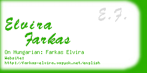 elvira farkas business card